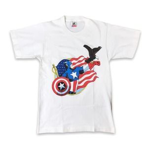 VTG 90s Avengers Marvel Comics Captain America Made in USA T Shirt S Vintage